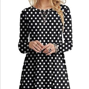 Womens casual polka dot dress